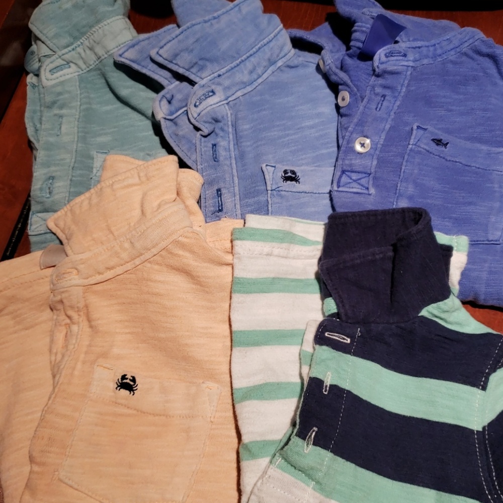 Carter's toddler collared short sleeve shirts.